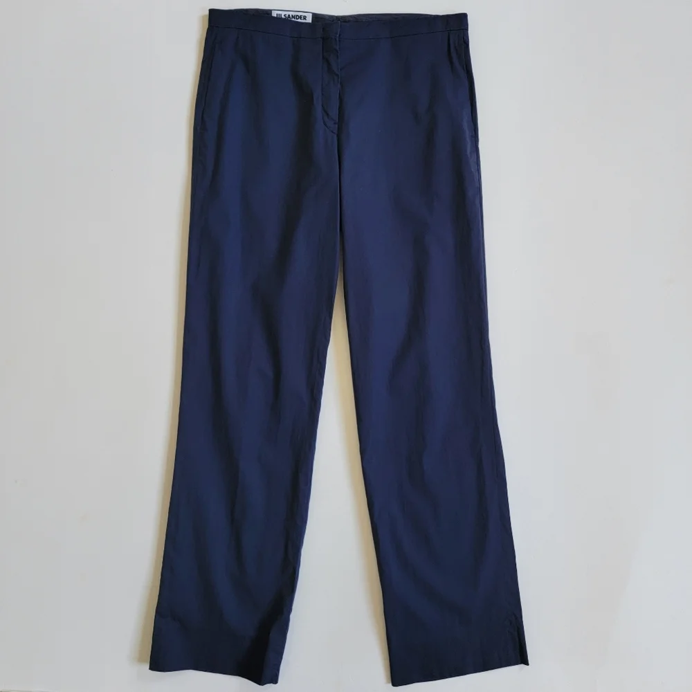 Jil Sander Navy Blue Lightweight Trousers - Picture 2 of 9